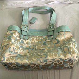 Coach Leather and Cloth tote